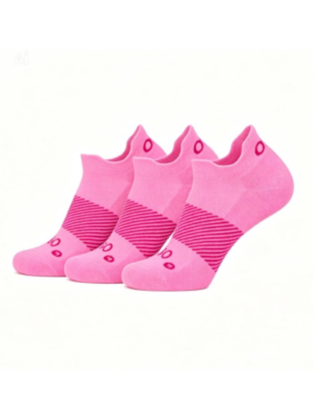 OS1st Wicked Comfort No Show Moisture-Wicking Socks – Pink OS-96541 - 3 Pairs